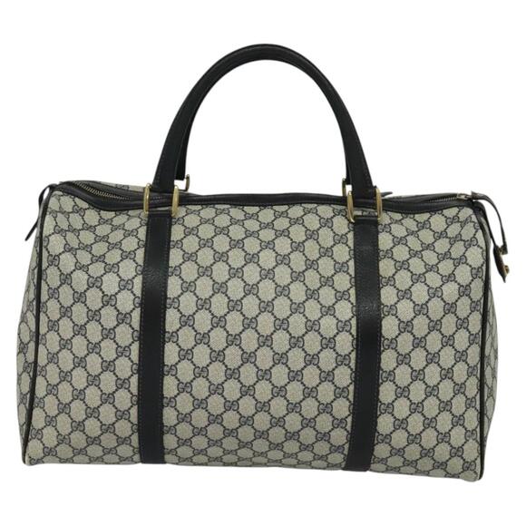 GUCCI GG Supreme Boston Bag Pvc Navy Gold - Picture 3 of 16